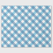 Papier Cadeau Tartan Blue Check (Plat)