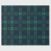 Papier Cadeau Tartan Clan Black Watch Plaid Green Blue Check (Plat)
