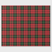 Papier Cadeau Tartan Clan Kerr Plaid Rouge Vert noir (Plat)