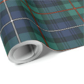 Papier Cadeau Tartan Clan Robertson Plaid Green Purple Check (Coin rond)