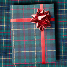 Tartan classique écossais vert chasseur et marine