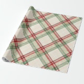 Papier Cadeau Tartan Côté Arbre (Déroulé)