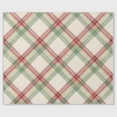 Papier Cadeau Tartan Côté Arbre (Plat)