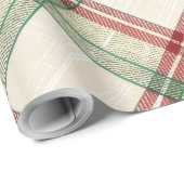 Papier Cadeau Tartan Côté Arbre (Coin rond)