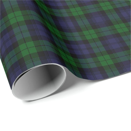 Papier Cadeau Tartan de Black Watch (Coin rond)