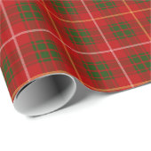 Papier Cadeau Tartan de Bruce de clan (Coin rond)