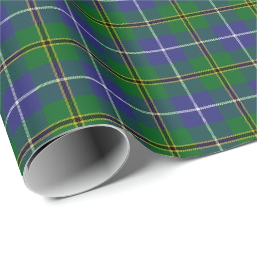 Papier Cadeau Tartan de chasse de clan de Turnbull (Coin rond)