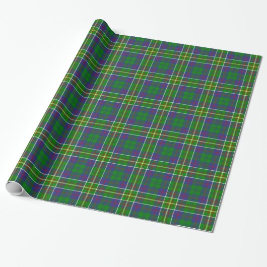 Papier Cadeau Tartan de chasseur de clan (Déroulé)