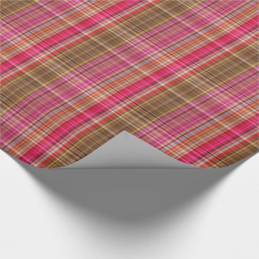 Papier Cadeau Tartan de framboise (Coin)