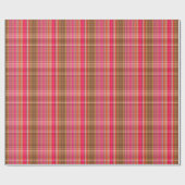 Papier Cadeau Tartan de framboise (Plat)
