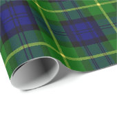 Papier Cadeau Tartan de Gordon de clan (Coin rond)