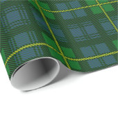 Papier Cadeau Tartan de Gordon de clan (Coin rond)