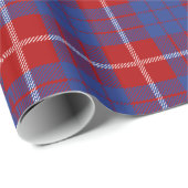 Papier Cadeau Tartan de Hamilton de clan (Coin rond)
