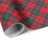 Papier Cadeau Tartan de Lindsay de clan (Coin rond)