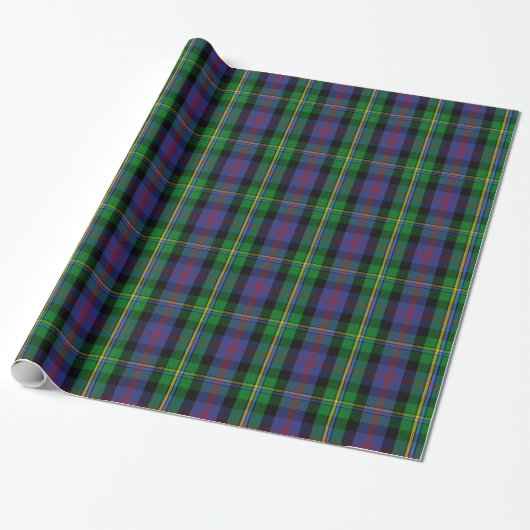 Papier Cadeau Tartan de Malcolm de clan (Déroulé)