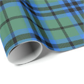 Papier Cadeau Tartan de Marshall de clan (Coin rond)