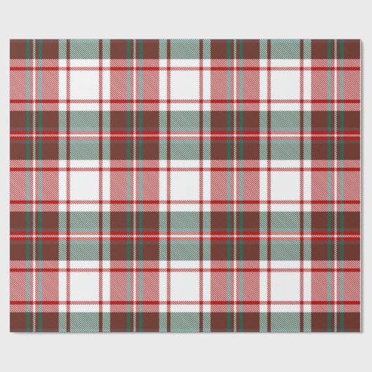 Papier Cadeau Tartan de Noël classique Plaid (Plat)