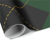 Papier Cadeau Tartan de Noël classique Plaid (Coin rond)