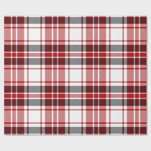 Papier Cadeau Tartan de Noël classique Plaid (Plat)