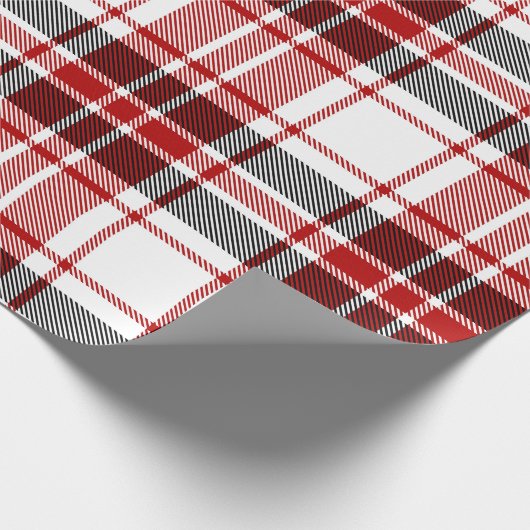 Papier Cadeau Tartan de Noël classique Plaid (Coin)