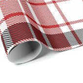 Papier Cadeau Tartan de Noël classique Plaid (Coin rond)