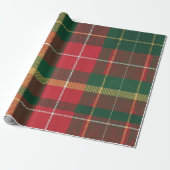 Papier Cadeau Tartan de Noël Rouge et Vert (Déroulé)