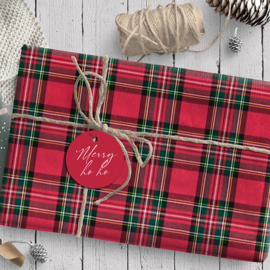 Papier Cadeau Tartan de Noël Rouge/Vert ID768