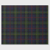 Papier Cadeau Tartan de Noël rustique classique (Plat)