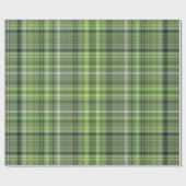 Papier Cadeau Tartan de Noël vert Buffalo (Plat)