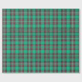 Papier Cadeau Tartan de Noël Vert/Rouge ID768 (Plat)