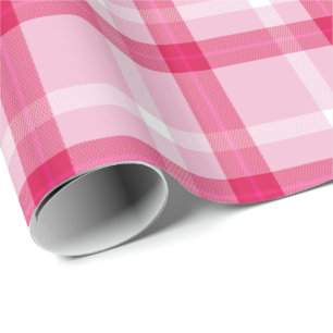 Papier Cadeau Tartan De Peppermenthe Pour Noël  