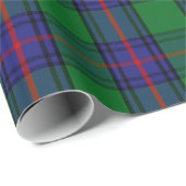Papier Cadeau Tartan de Shaw de clan (Coin rond)