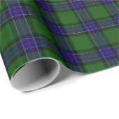 Papier Cadeau Tartan de Sinclair de clan (Coin rond)