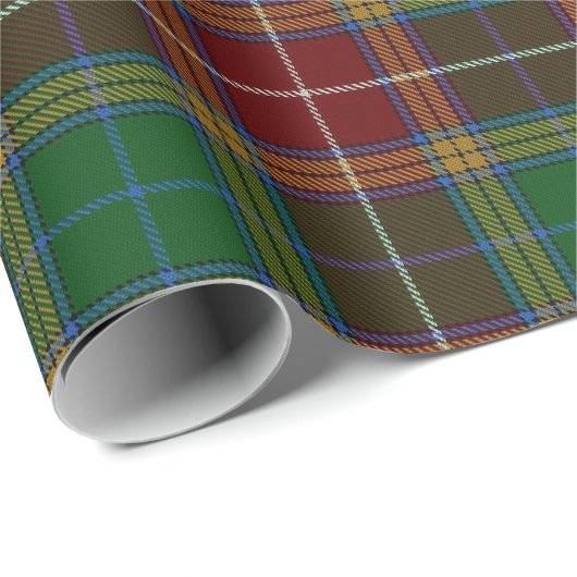 Papier Cadeau Tartan d'écossais de Baxter de clan (Coin rond)