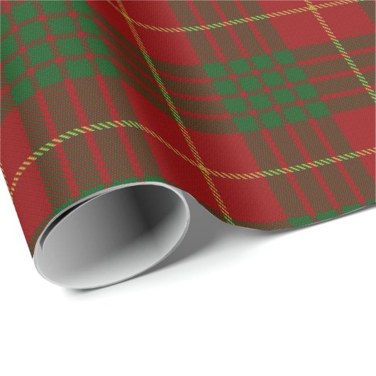 Papier Cadeau Tartan d'écossais de Cameron de clan (Coin rond)