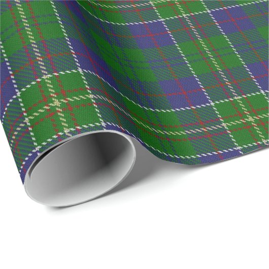 Papier Cadeau Tartan d'écossais de chasseur de clan (Coin rond)
