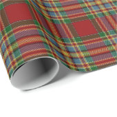 Papier Cadeau Tartan d'écossais de Chattan de clan (Coin rond)