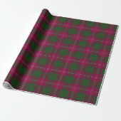 Papier Cadeau Tartan d'écossais de Crawford de clan (Déroulé)