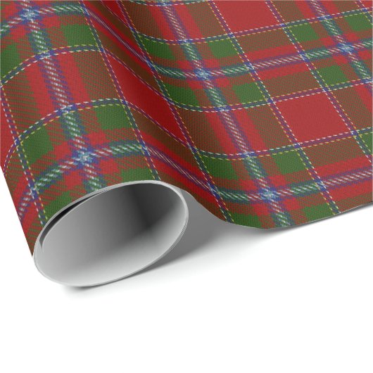 Papier Cadeau Tartan d'écossais de Drummond de clan (Coin rond)