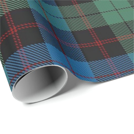 Papier Cadeau Tartan d'écossais de Guthrie de clan (Coin rond)