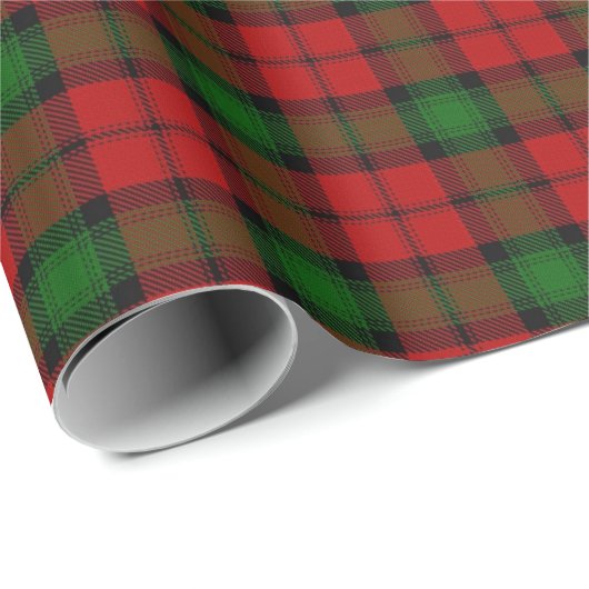 Papier Cadeau Tartan d'écossais de Kerr de clan (Coin rond)