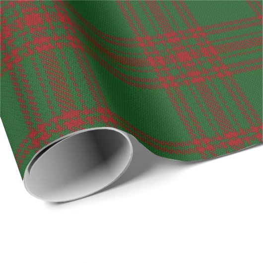 Papier Cadeau Tartan d'écossais de Menzies de clan (Coin rond)