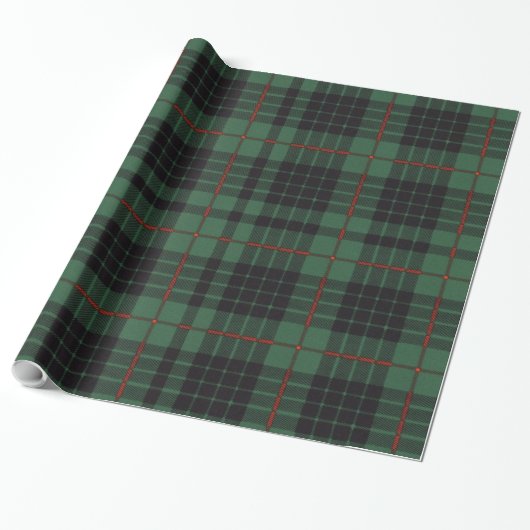 Papier Cadeau Tartan d'écossais de plaid de clan de Gunn (Déroulé)