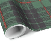 Papier Cadeau Tartan d'écossais de plaid de clan de Gunn (Coin rond)
