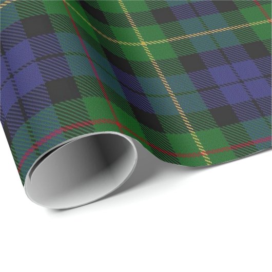 Papier Cadeau Tartan d'écossais de Rollo de clan (Coin rond)