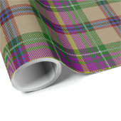 Papier Cadeau Tartan d'état de l'Orégon. Plaid de ressortissant (Coin rond)