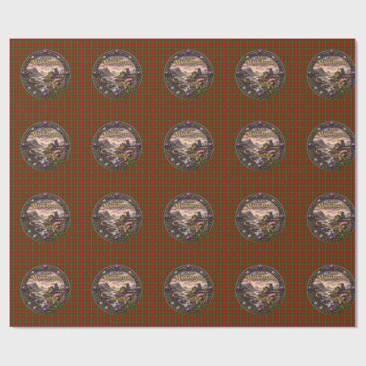 Papier Cadeau Tartan du clan écossais MacGregor (Plat)