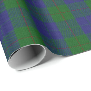 Papier Cadeau Tartan écossais de chasse de Barclay de clan