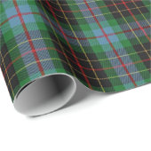 Papier Cadeau Tartan écossais de chasse de Brodie de clan (Coin rond)