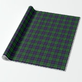 Papier Cadeau Tartan écossais de chasse de Leslie de clan (Déroulé)